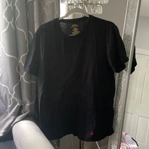 Plain black Large Polo Tee